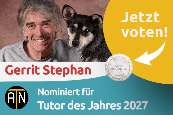 ATN Tutor Gerrit Stephan nominiert für den Studienpreis Tutor des Jahres 2027