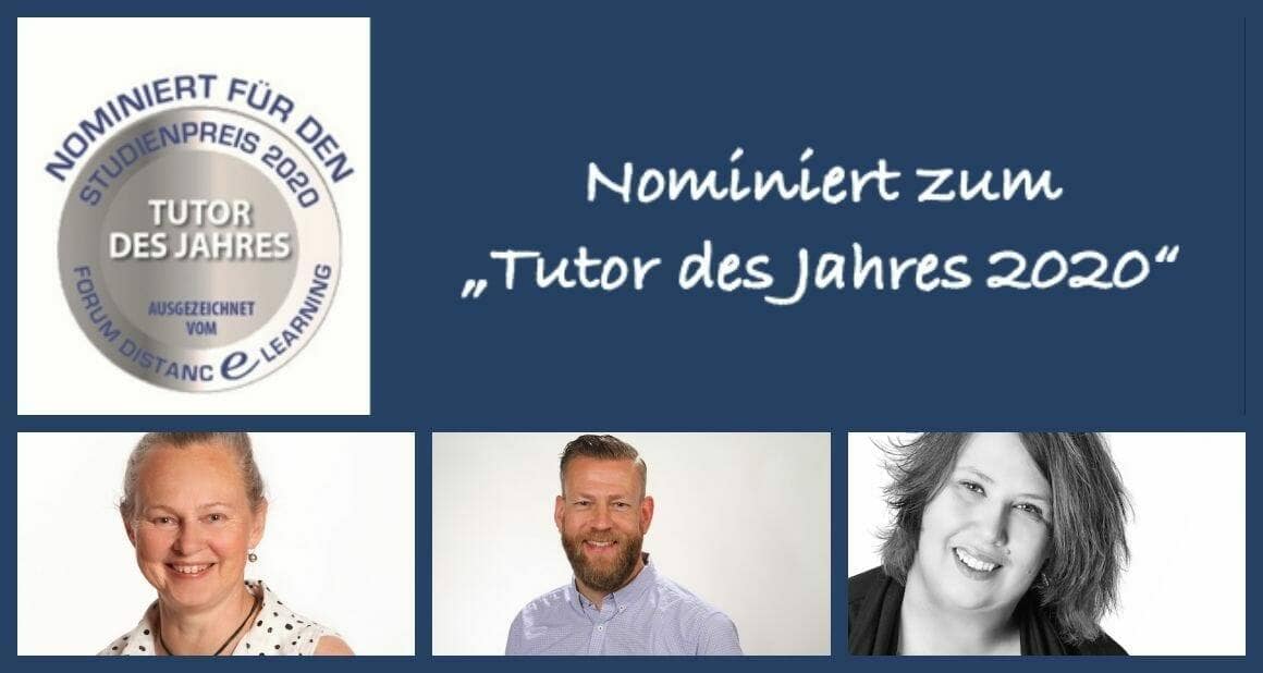 Tutorennominierung - ATN Akademie für Tiernaturheilkunde|ATN-Tutorin Katy Sonderschefer (Hundetraining)|ATN-Tutorin Patricia Lösche (Ethologie)|ATN-Tutor Sven Wieskotten (Tiertraining)